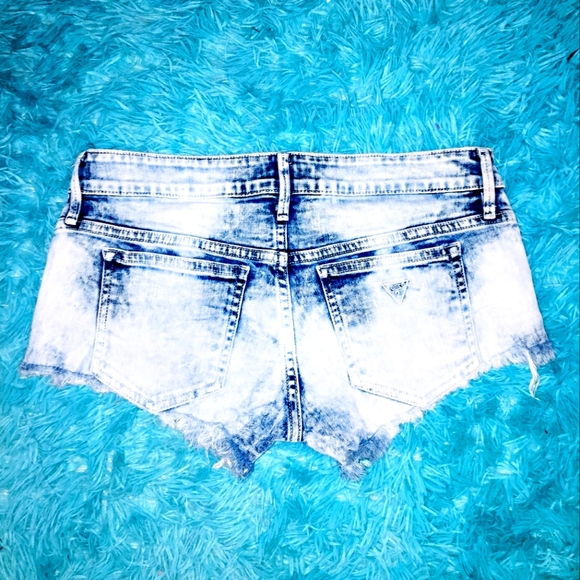 Guess Acid Washed Super Short Shorts - Picture 2 of 2
